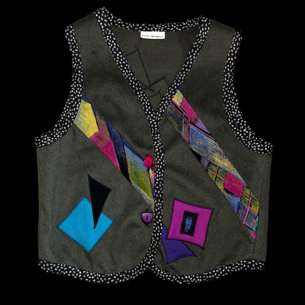 Vintage Lynn Murray 100% Wool Olive Green Vest Size Small Vintage 1990’sSize S
